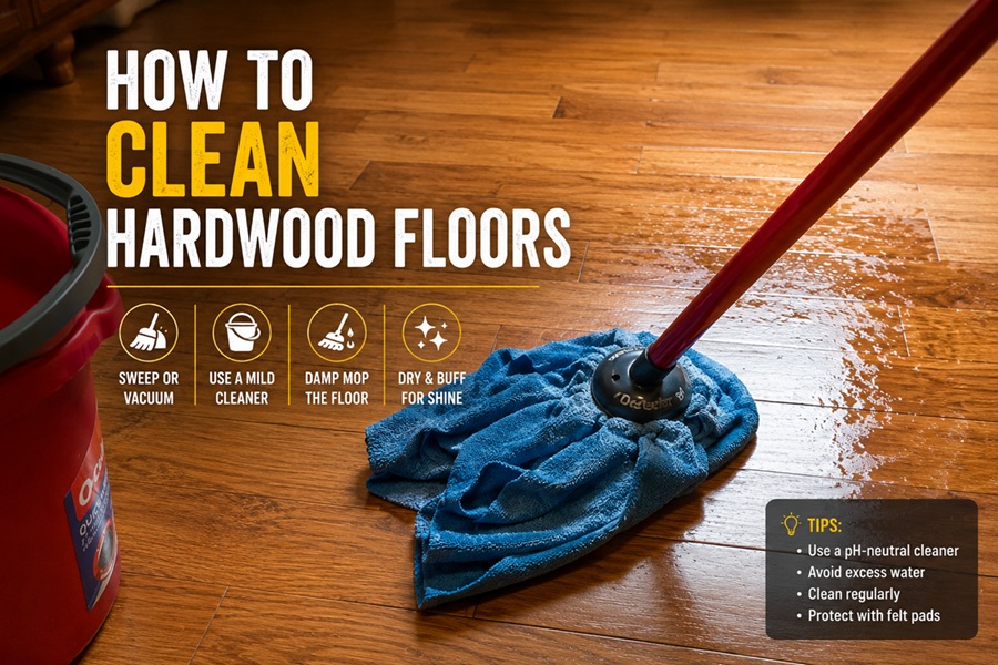 how to clean hardwood floors