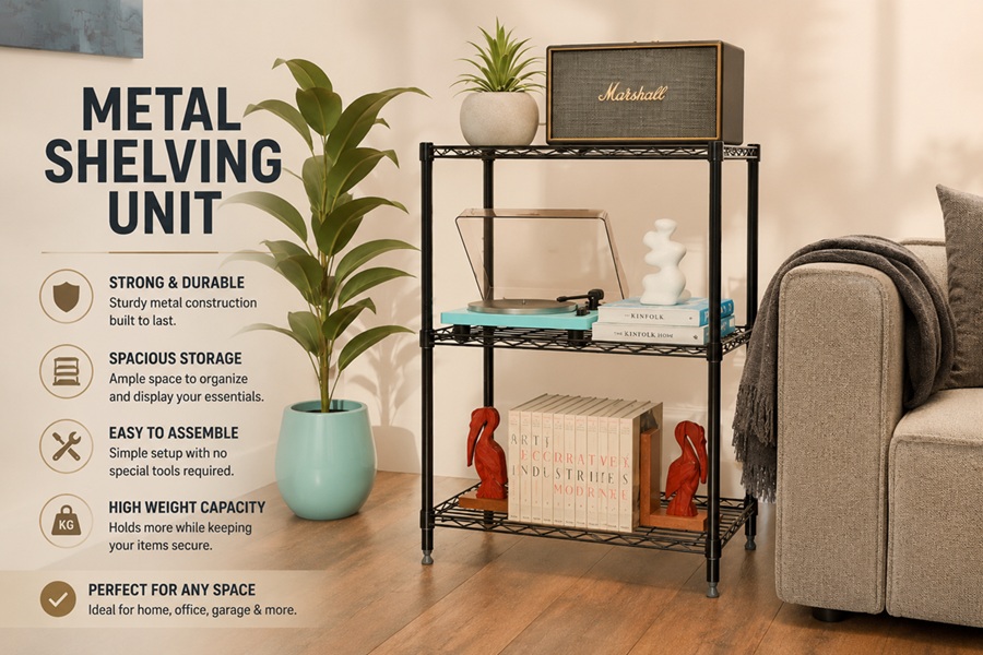 metal shelving unit